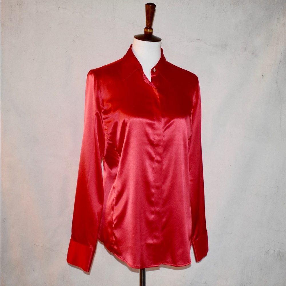 Ann Taylor Metallic Silk Legacy Blouse